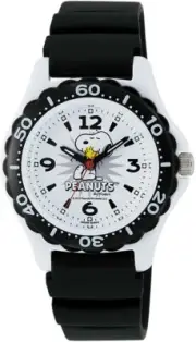 PEANUTS SNOOPY Watch CITIZEN Q&Q Waterproof Urethane Belt AA96-0016 White×Black