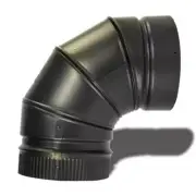 Metalbest DSP6E9 6" Inner Diameter - DSP Stove Pipe - Double Wall - Black