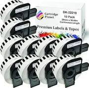 Cartridge Planet 10 Pack Compatible Tape Roll for Brother DK-22210 DK22210 29mm x 30.48m Continuous Length for Brother QL1050 QL1050N QL1060N QL1100 QL1110NWB QL500 QL550 QL570 QL580N QL650TD QL700 QL720NW QL800 QL810W QL820NWB Label Printer