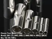 100× Non-Insulated Bare Copper Wire Butt Splice Connector Ferrule Crimp Terminal