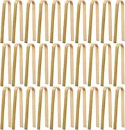 30 Pcs Wooden Tongs for Charcuterie - Mini Bamboo Disposable Tongs for Serving Food, Natural Wooden Cooking Toast