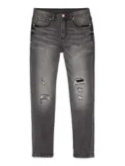 Wonder Nation Boys Rip and Repair Jeans, Grey, Size: 8
