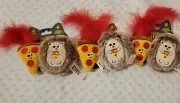 3 set Quirky Kitty Hedge Hog & Pizza