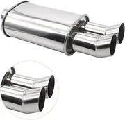 Exhuast Tips 2.5'' Inlet Compatible For Chevrolet Diffuser Double Tip Exhaust Systems Muffler Stainless Steel Car Modification Golf 7 Escape