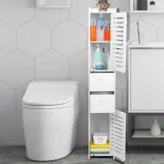 Bathroom Toilet Storage Cabinet Laundry Cupboard Standing Corner Assorted Shelf