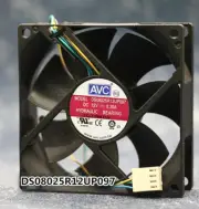 AVC 8025 12V 0.35A 8CM DS08025R12UP097 4Wire Temperature Controlled CPU Case Fan