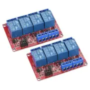 Relay Module 4 Channel 24V High Low Level Trigger Module Red Relay Module 2 Pack