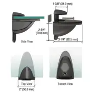 CRL Black Heavy-Duty Adjustable Shelf Bracket