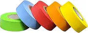 Science Lab Labeling Tape Variety Pack, 500 Inches Long x 3/4 Inch Width, 1 Inch Diameter Core [5 Rolls of Assorted Colors] for Color Coding and Marking