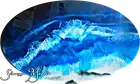 Oval coffee table with Resin Ocean theme