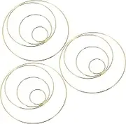 Cabilock 3 Sets Rings for Dream Catcher Crafting of Iron Hoops for DIY Projects Smooth Finish for Home Decor Wedding Accessories and Plant Hangers