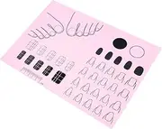 minkissy Pcs Silicone Nail Mat Acrylic Nail Art Pad Templates Training Mat for Art Design