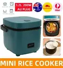 Mini Electric Rice Cooker 1.2L Non-Stick Portable Travel Steamer Soup Stew Pot