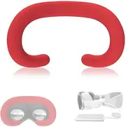 [Coyktonty] Silicone Eye Mask for Apple Vision Pro,Silicone Face Pad Cover,Sweat Proof, Light Leakage Proof,Replaceable VR Accessories (Red)