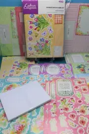 NEW Crafter's Companion card making kit BRIGHT BLOOMS ~ DOUBLE DUTCH CARD KIT