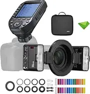 Godox MF12 MF12-K2 Macro Flash w/XProII-O Trigger Olympus and Panasonic, Off-Camera TTL Flash Speedlite 12W, 2.4G Wireless Control,TTL/M Mode,Built-in 3.7V/6.29W Lithium Battery Standard Hotshoe Flash