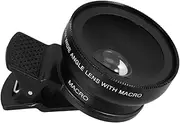 2-in-1 Phone Camera Lens Kit Wide Angle Macro Lens Attachment for Smartphones Compact Lightweight for Travel