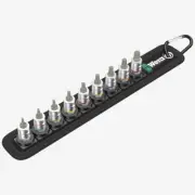 Wera 003882 Belt 3 Torx HF Zyklop Bit Socket Set, 1/4" Drive, 10 pieces - with H