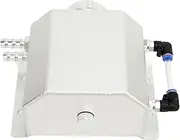Universal Engine Coolant Expansion Tank 1L Aluminum Alloy Overflow Reservoir Bottle Tank High Temperature Leakproof Design Replacement for Most Vehicles Easy Installation (Silver)