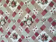 SCHUMACHER - WAVERLY “COASTAL QUILT” QUILTED PATCHWORK FABRIC - 18 YARDS $550