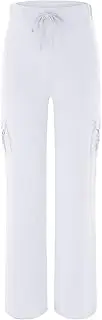 [Generic] Womens Casual Short Pants Cargo Pants Joggers Yoga Pants Pockets Wide Leg Pants Drawstring Cargo Pants Women