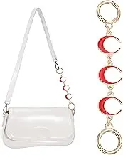uxcell Bag Extender Chain, 1 Pcs Purse Strap Extenders Moon Shape Chain Purse Making Supplies for Replacement Handbag Shoulder Bag Wallet Decoration, Red