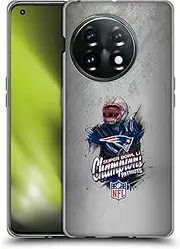 Head Case Designs Officially Licensed NFL New England Patriots 5 2017 Super Bowl Li Champion Soft Gel Case Compatible with OnePlus 11 5G