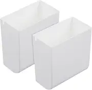 2Pcs Wall Mounted Storage Box Multi Functional Remote Controller and Cell Phone Organizer Material for Home Office Easy Installation with Strong Adhesive