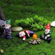 GZTEESER 4PCS Drunk Gnomes Dwarf Garden Knomes Decorations Décor Clearance Drunken Figurines for Outdoor Indoor Patio Yard Lawn Porch Ornament Gift