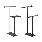 Towel Rack 2 Tier Stand Holder Freestanding Blanket Rack Bath Towel Holder