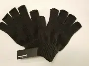 Beechfield Unisex Thick Acrylic Blend Fingerless Stretch Gloves Gray S/M B491