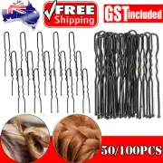 50/100x Bobby Pins Hairpins Hair Grips Fringe Holder Salon Hairdressing Barrette