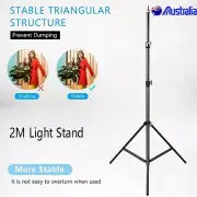 Portable Adjustable 2M Light Stand Tripod For Studio Photo Flash LED Lighting AU