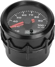 2in 52mm Oil Pressure Gauge Meter Pointer Digital Display with Stepper Motor, 7 Color LED Backlight 0 to 100 PSI Electrical Indicator for Cars Trucks