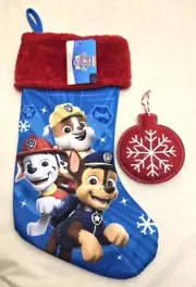 Paw Patrol Rubble Marshall Chase Christmas Stocking and ornament