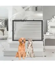 Expawlorer Pets Safety Gate Mesh Fence Magic Guard Net Stairs Doors 40" x 59"