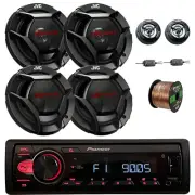 Pioneer Single-DIN Bluetooth Radio, 2x 6.5" 300W Max Speakers, 2x 6.5" Speakers