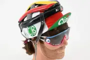 Original Brancale Hairnet/Danish Leather Helmet Black/Multi Size 57 - 80s