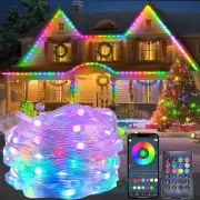 LED Strip Lights 32.8ft Music Sync APP Bluetooth RGB Room Light with Remote