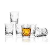 Mini Shot Glass Set of 6 - Clear Tasting Glasses, 1.75oz Each