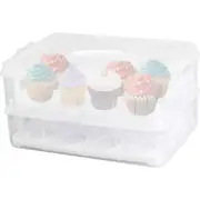 24 Cupcake Stackable Carrier Service Tray Fridge White