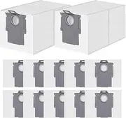 12 Pack Dust Bag for Roborock Q Revo/Qrevo S/Qrevo Pro/Qrevo Master/Qrevo Plus/Qrevo Curv/S8 MaxV Ultra/Saros 10R/QV 35S/35A/QR 598/798 Vacuum Cleaner, 3 L Large Capacity Disposable Bags Replacement
