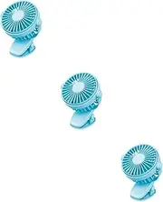 UPKOCH 3pcs Baby Toddler Pram Fan Low Noise Portable Cooling Fan with Clip Ideal for Office Home Camping Travel Charging 720° Rotation Desk