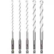Milwaukee 5-PC CARBIDE MULTI-MATERIAL DRILL BITS 5/32 3/16 1/4 5/16 3/8" Impact