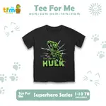 TEEFORME 男孩和女孩 T 恤 0-10 歲兒童 T 恤 HULK THE INCREDIBLE SUPERHER