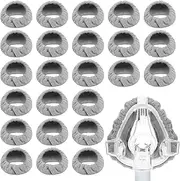24 Pack Mask Liners Full Face Reusable Soft Mask Covers Reduce Air Leaks and Blisters Washable Cushion Covers Compatible with Most Full Face Masks (Gray)