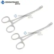 ODM 2 BODY PIERCING Forceps Kit Hemostat SPONGE CLAMP 6" Curved New