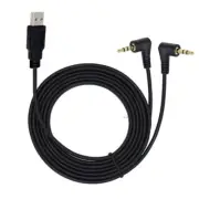 2 in 1 3.5mm Male AUX Jack to USB 2.0 Male Charge Cable Adapter Cord