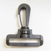 Snap Hook, Black Plastic Swivel Hook, 1.5" Slot, 5 Pc. Set - Ships from The USA!