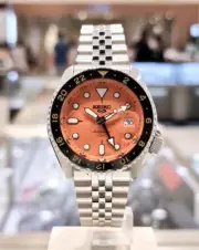 SEIKO 5 Sports GMT Automatic Watch SSK005K1 Orange Dial Steel | FedEx